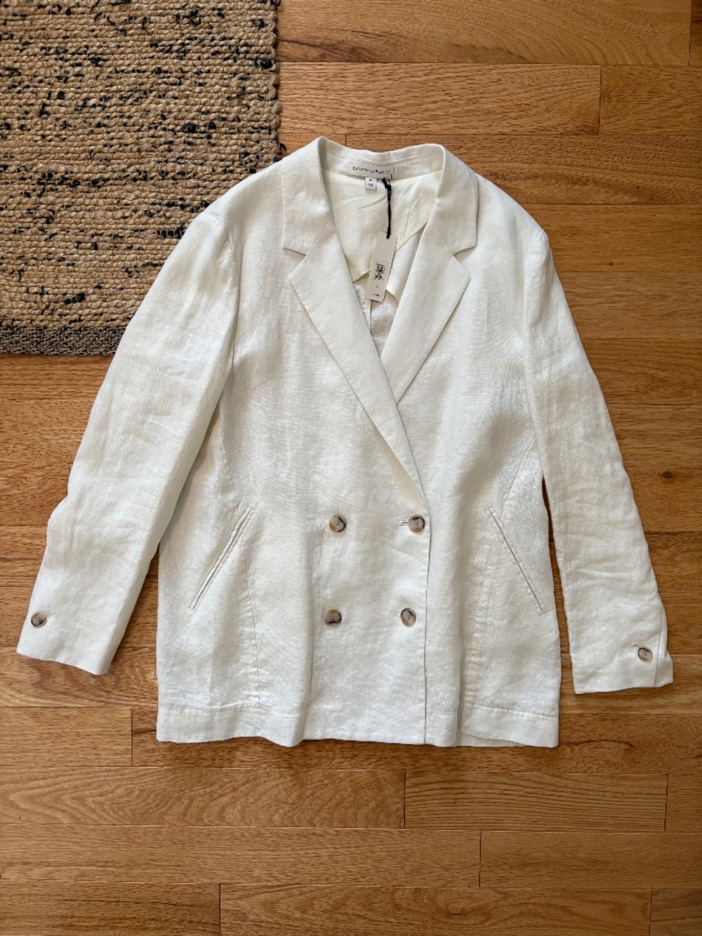 Banana Republic 100% linen white blazer NWT
